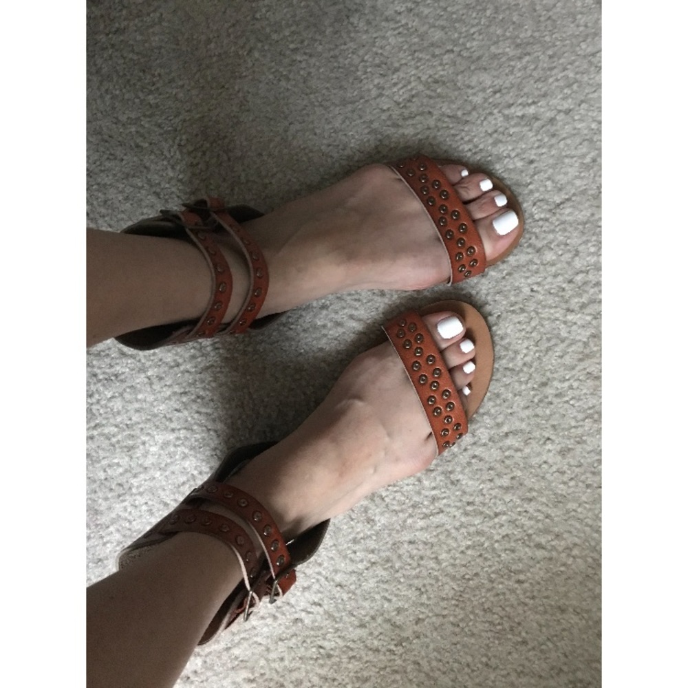 Leather Studded Gladiator Sandal